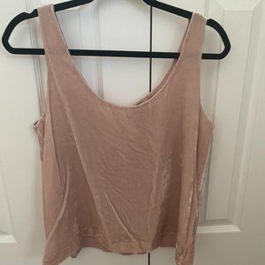 J Crew light pink velvet tank - Size 8